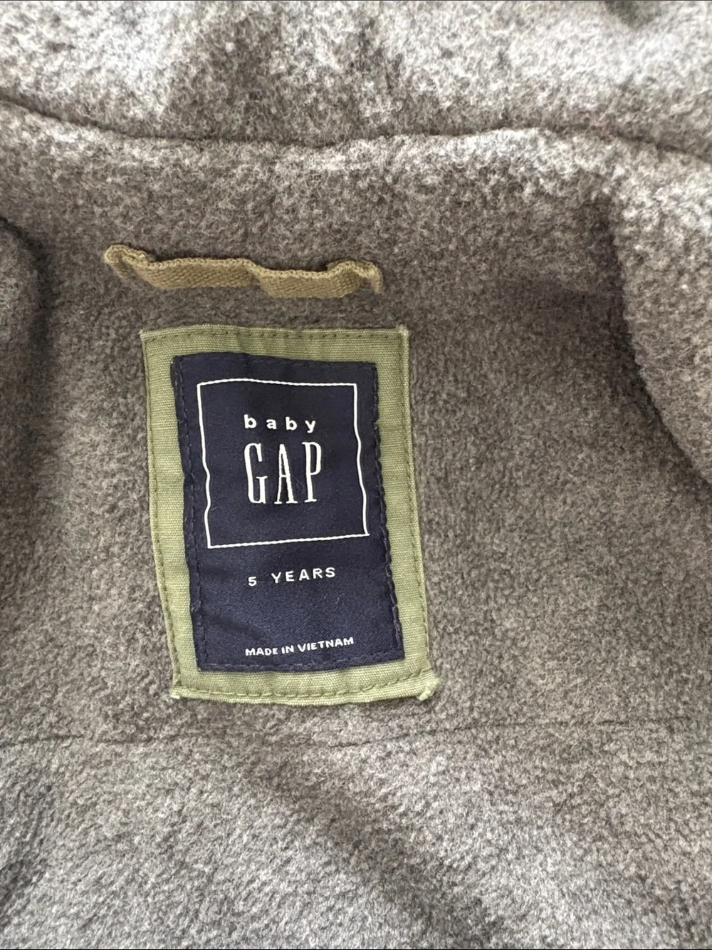 Baby GAP Olive Green Hooded Kids Field Jacket